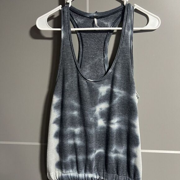 YFB Young Fabulous Broke Racerback Tie Waist Terry Knit Jumpsuit Tie Dye Medium - Picture 2 of 8